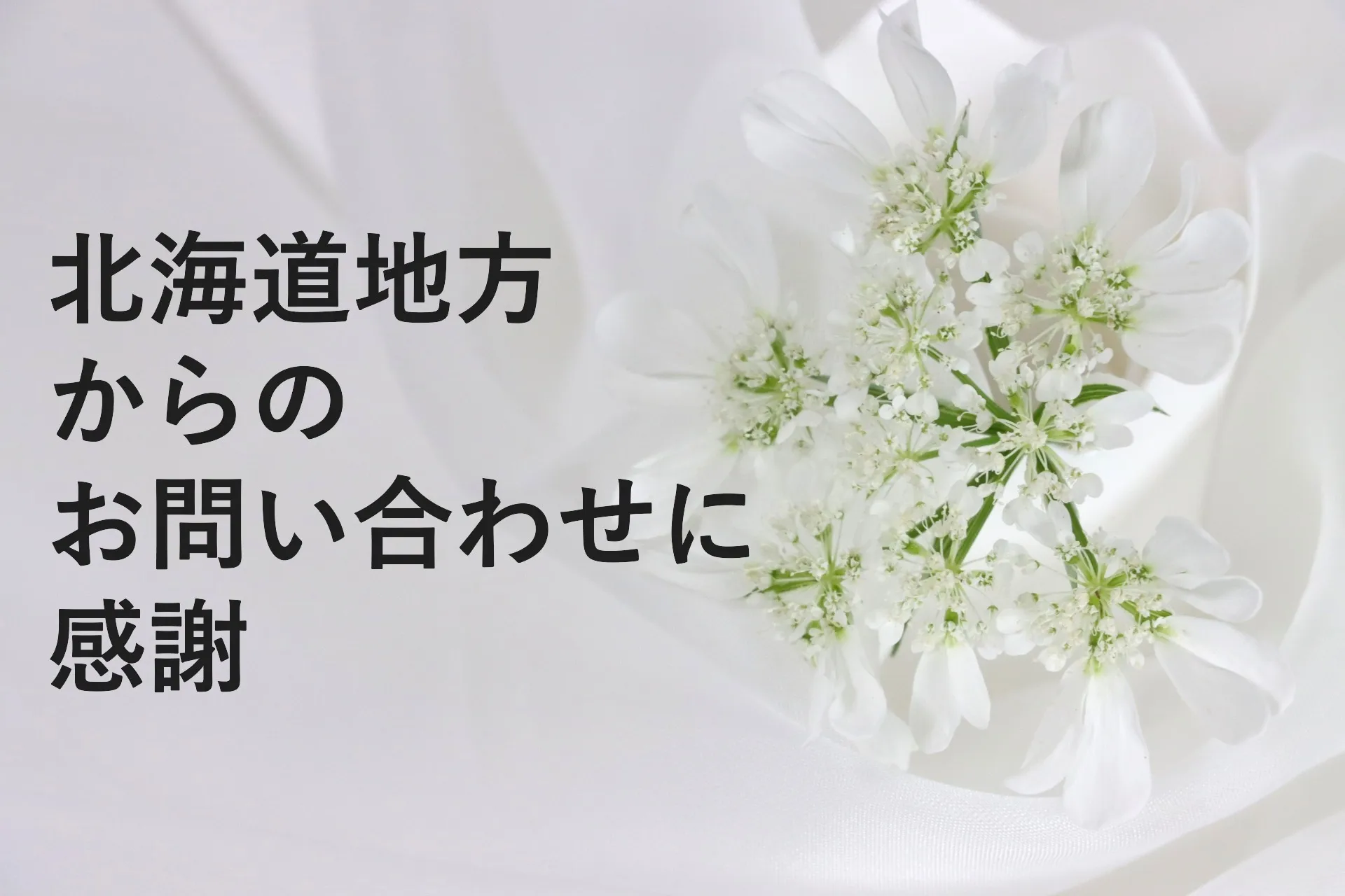 北海道地方からのお問い合せに感謝