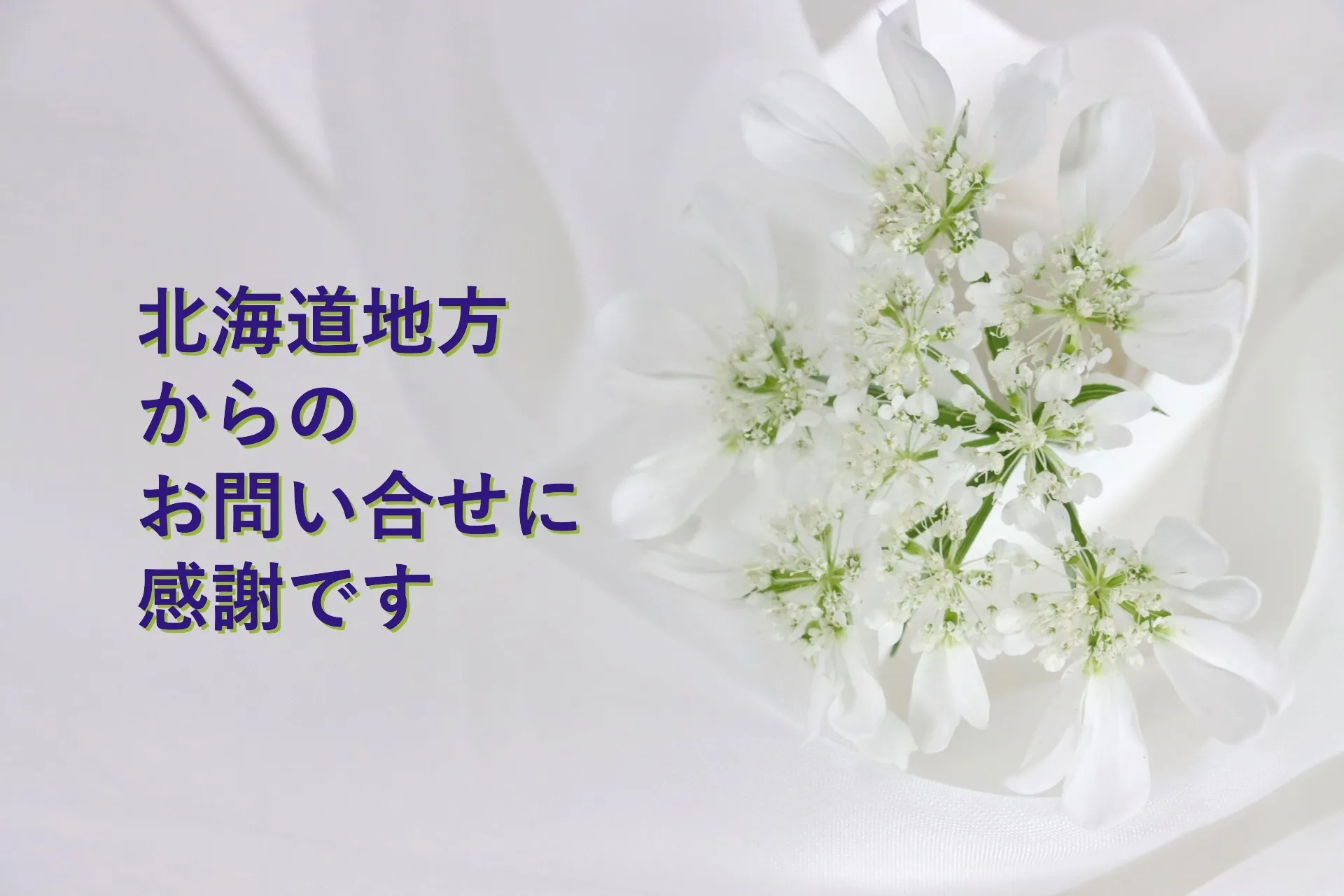 北海道地方からのお問い合せに感謝